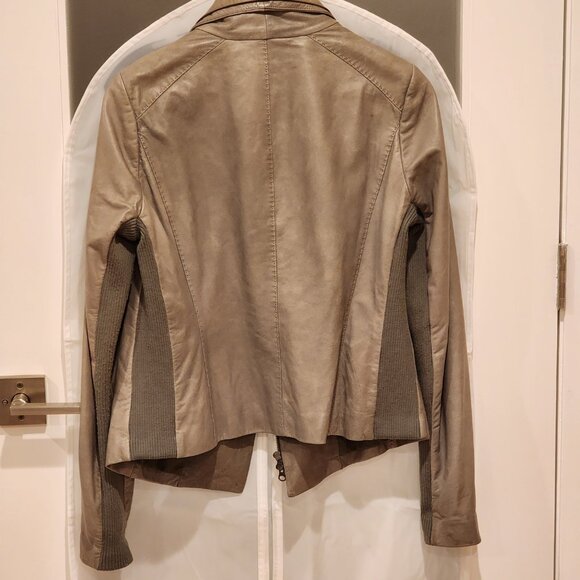 Excellent US Large VINCE Leather Biker Jacket Light-weight - Picture 2 of 9